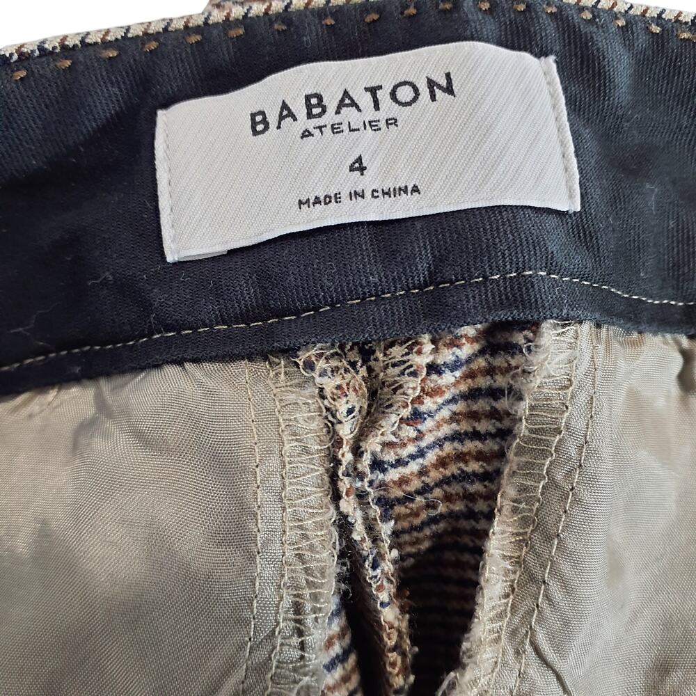 Babaton Tailored Brown Black Numero Pants Size 4 - Picture 4 of 5